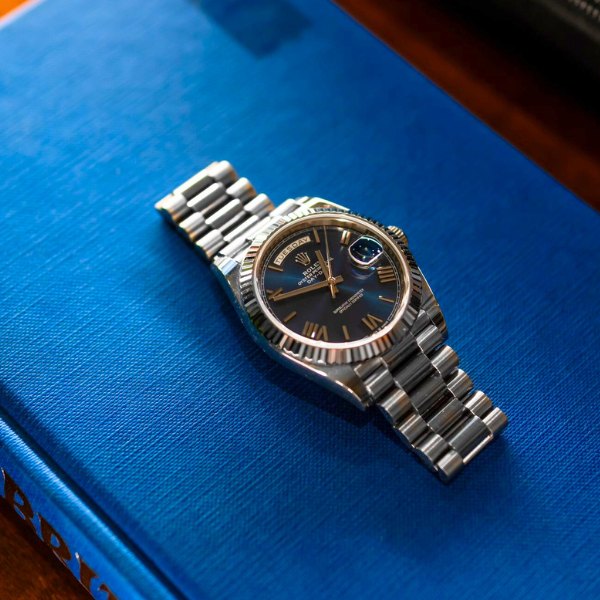 luxury Rolex watch blue