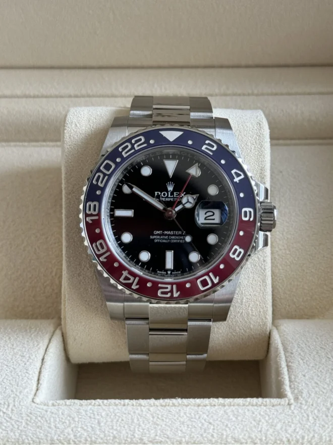 Rolex GMT Master II 40mm Stainless Steel 2021 scaled