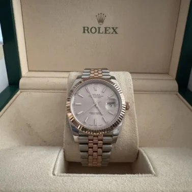 2018 rolex datejust two tone rose sundust dial 1