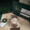 2018 rolex datejust two tone rose sundust dial 5