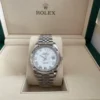 2022 rolex datejust 41 white roman dial 1