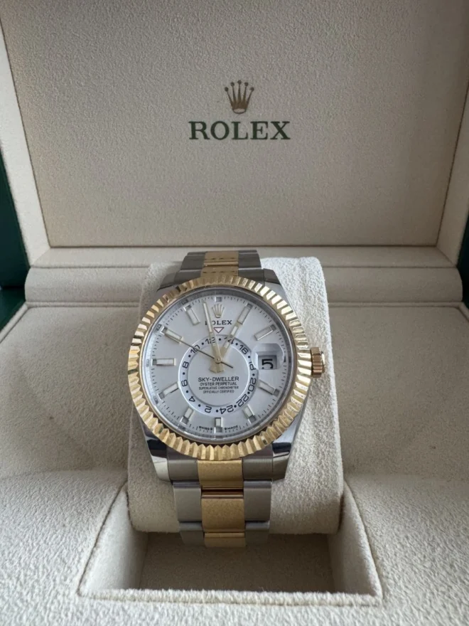 2023 rolex sky dweller two tone 1