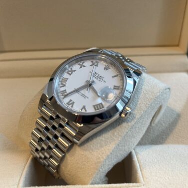 rolex datejust 41 white roman 1