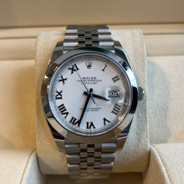 rolex datejust 41 white roman