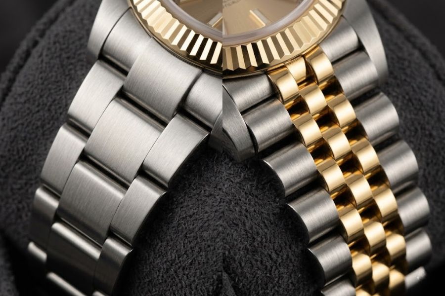 rolex oystersteel vs rolesor materials