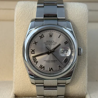 rolex datejust 36mm steel 2012