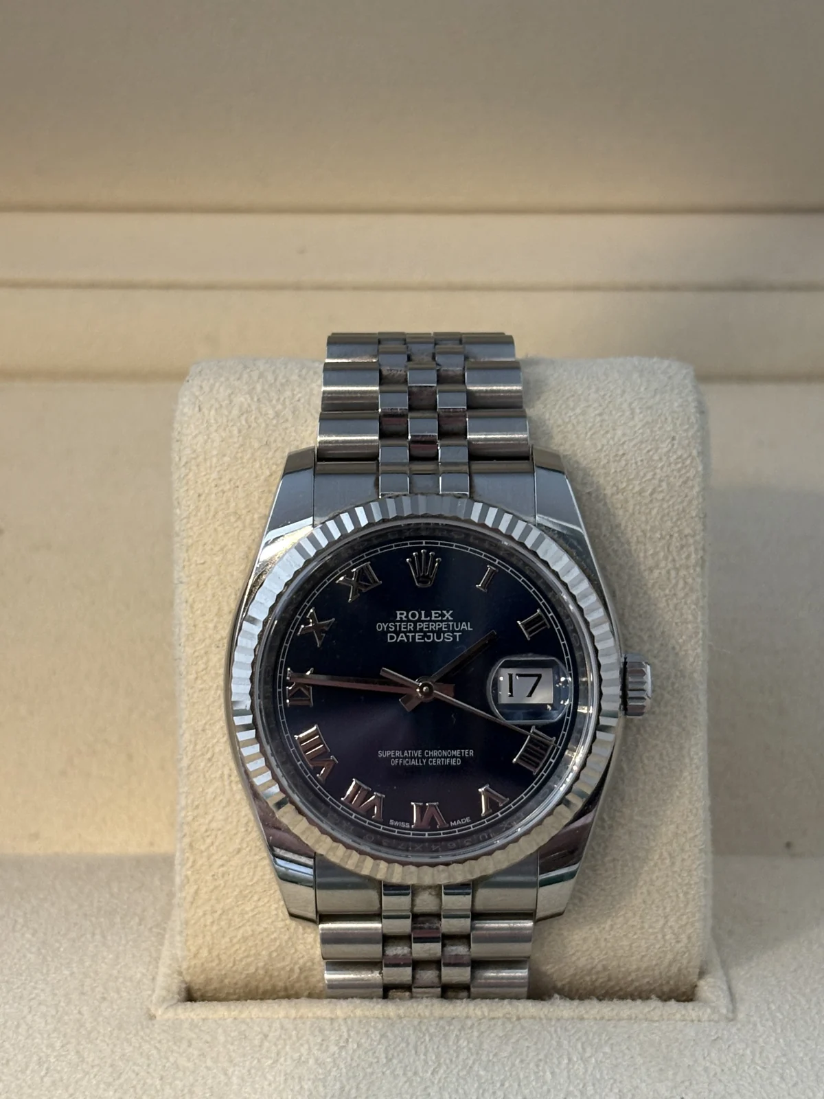 rolex datejust 36mm stainless steel white gold 2018