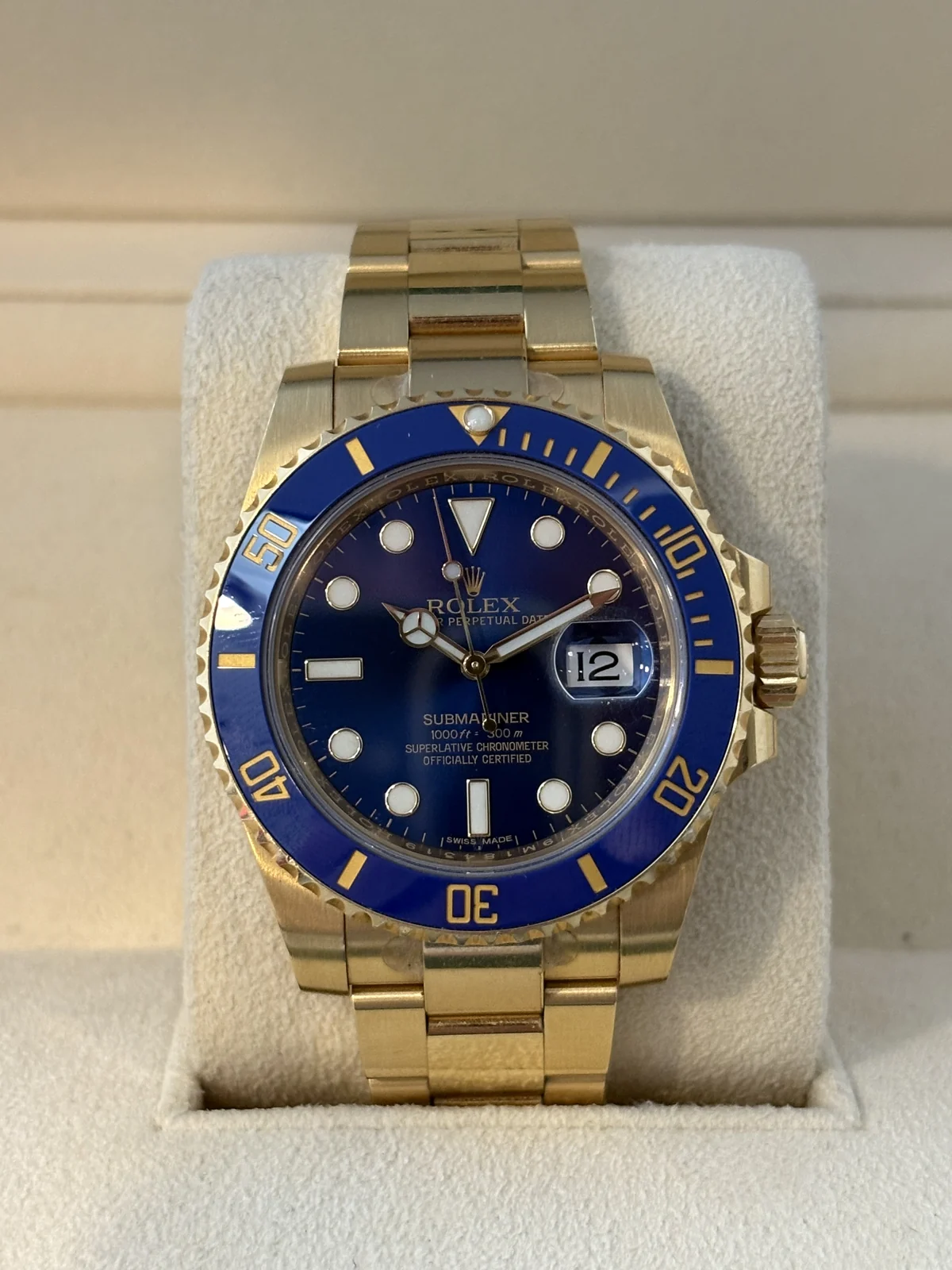 rolex submariner 40mm yellow gold 2016