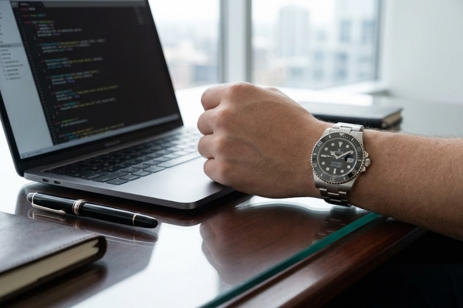 rolex submariner date desk diver lifestyle
