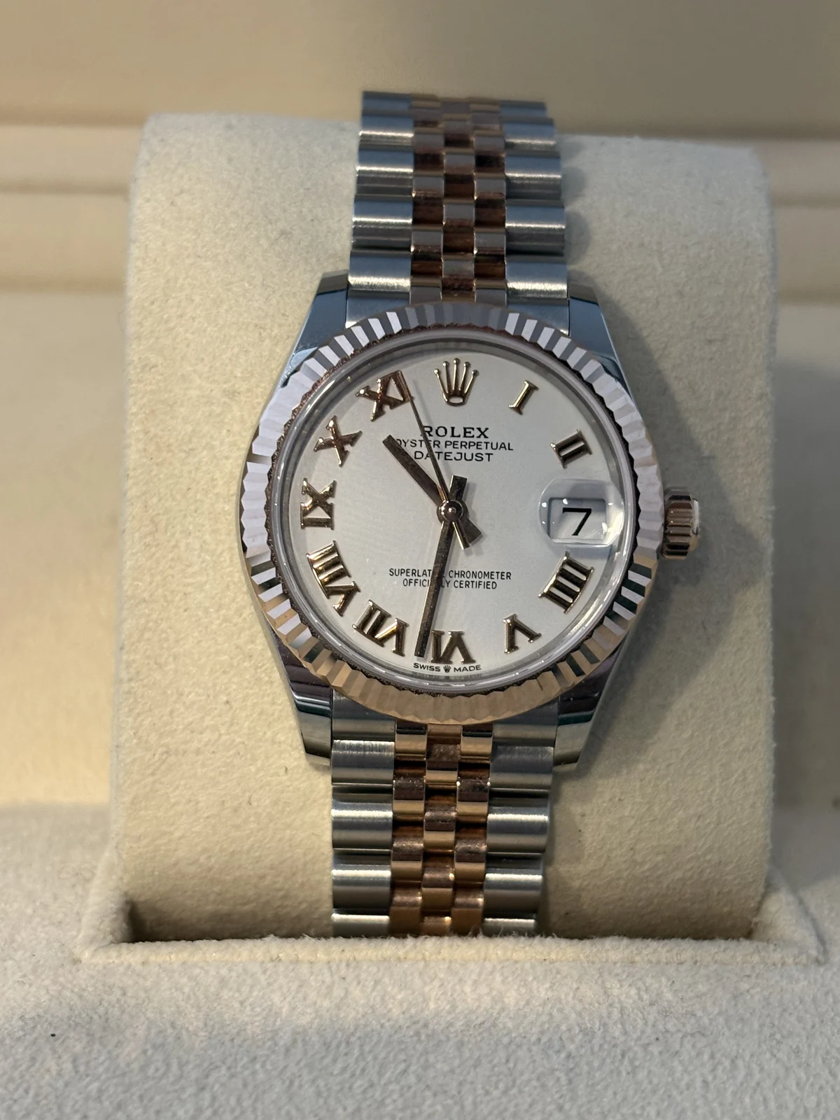 rolex datejust 31mm rose gold steel 2020