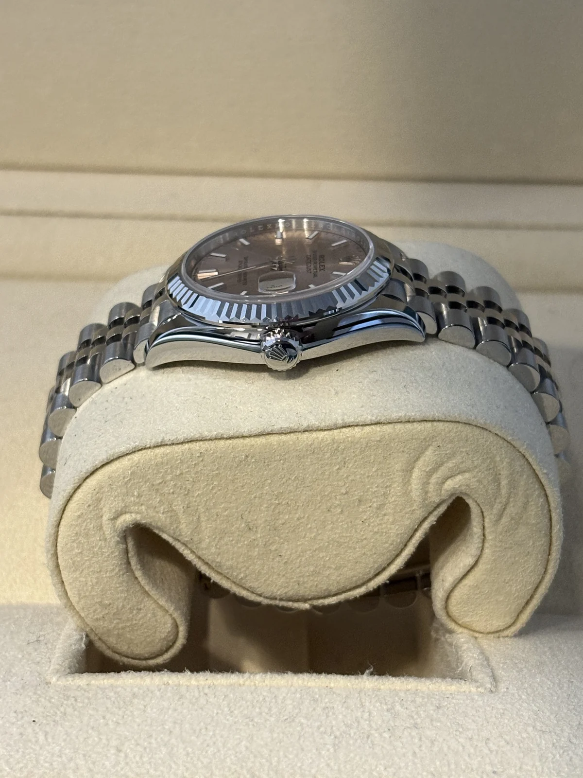 rolex datejust 31mm stainless steel 2026 pink dial 1