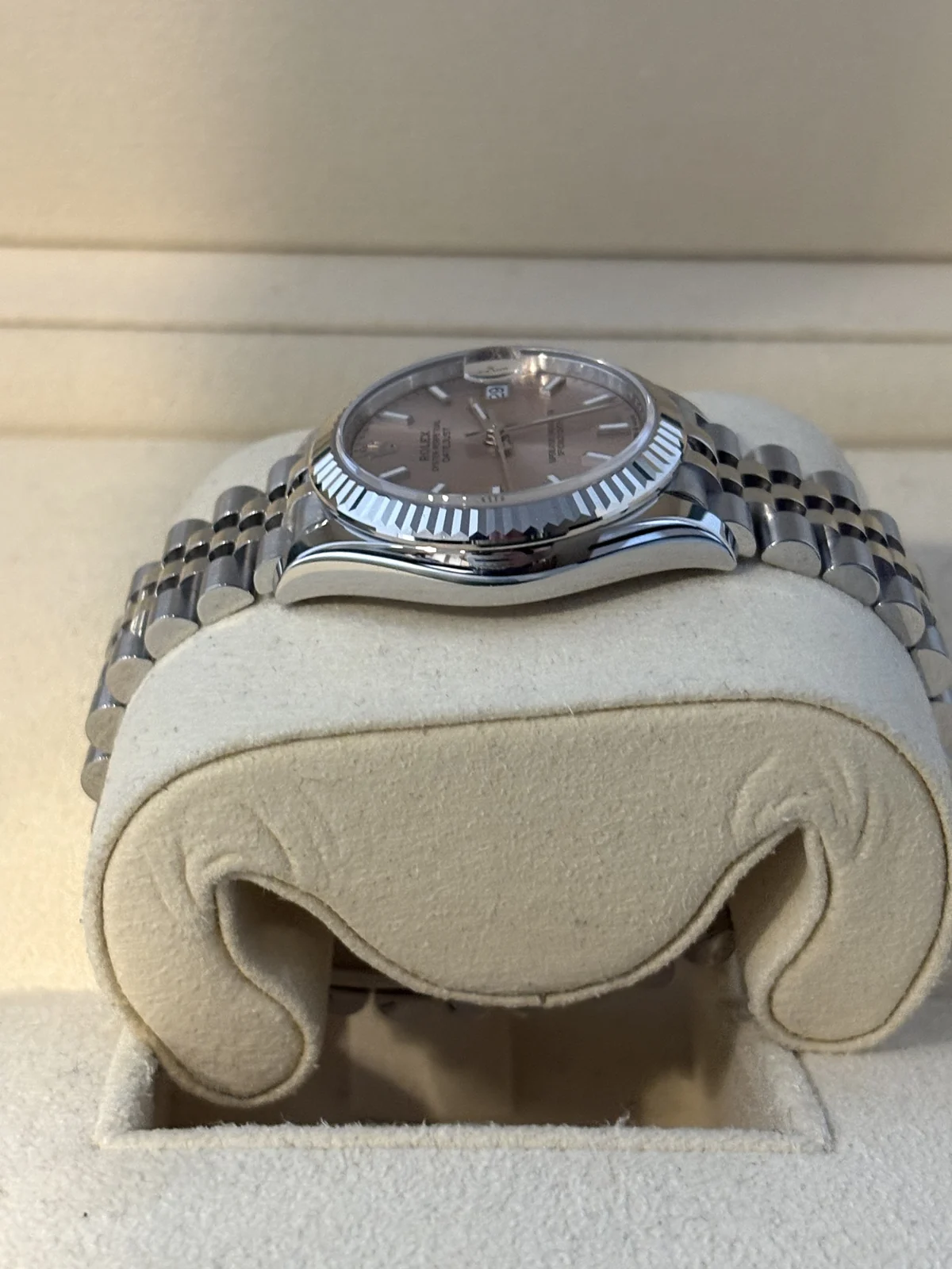 rolex datejust 31mm stainless steel 2026 pink dial 2