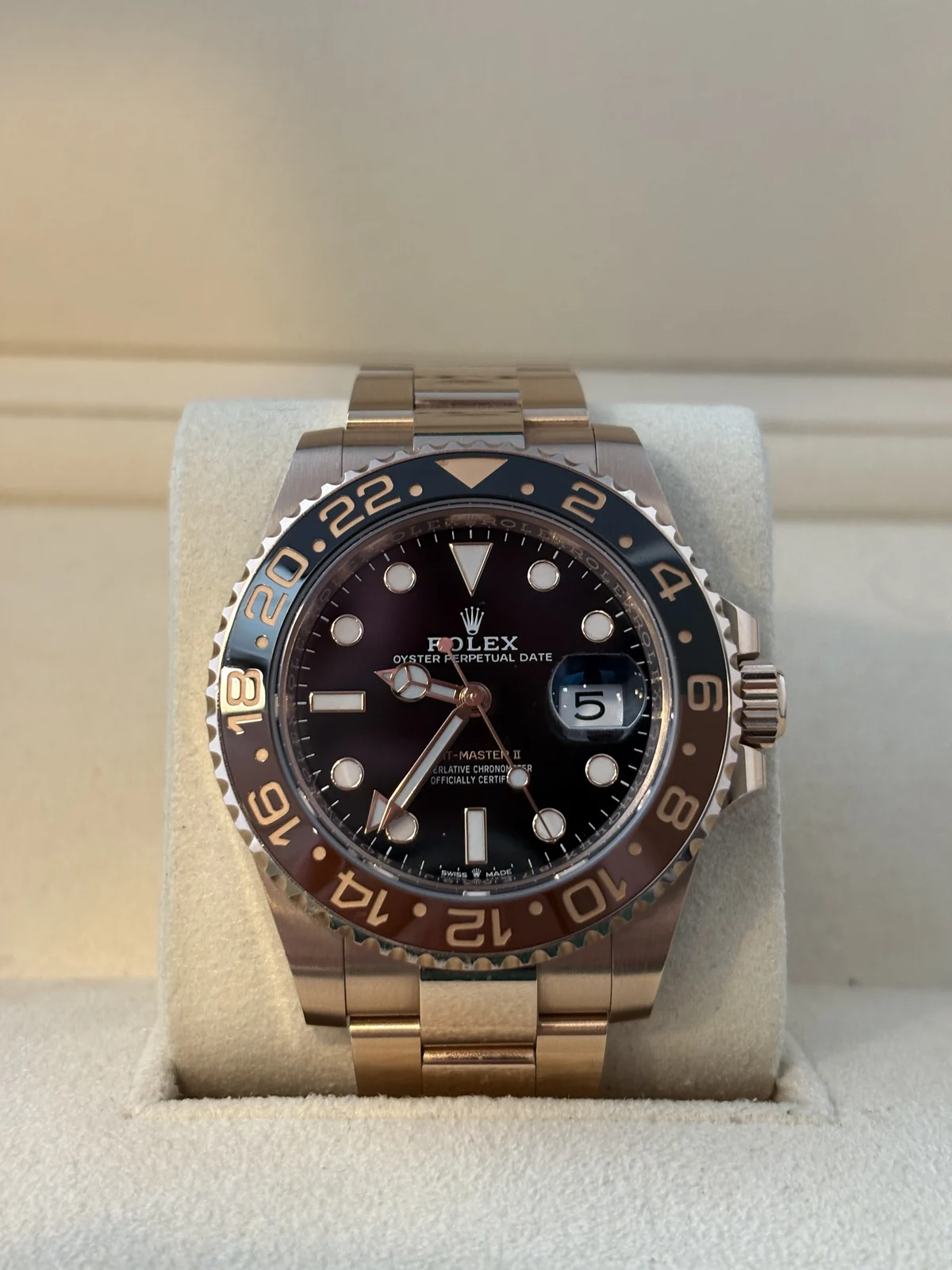 rolex gmt-master ii 40mm rose gold 2021