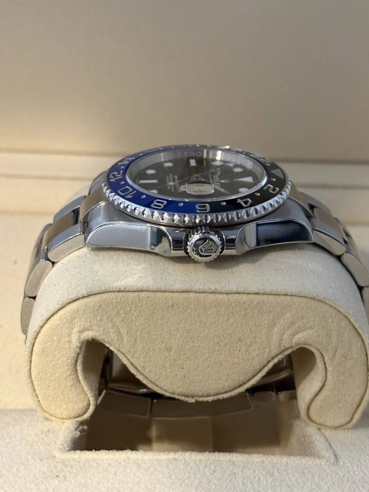 rolex gmt-master ii 40mm steel 2018 side profile