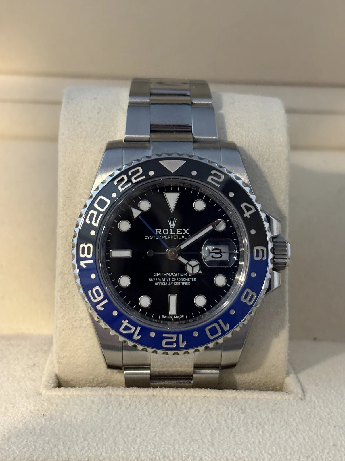rolex gmt-master ii 40mm steel 2018