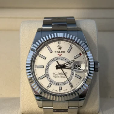 rolex sky dweller 43mm steel white dial 2020