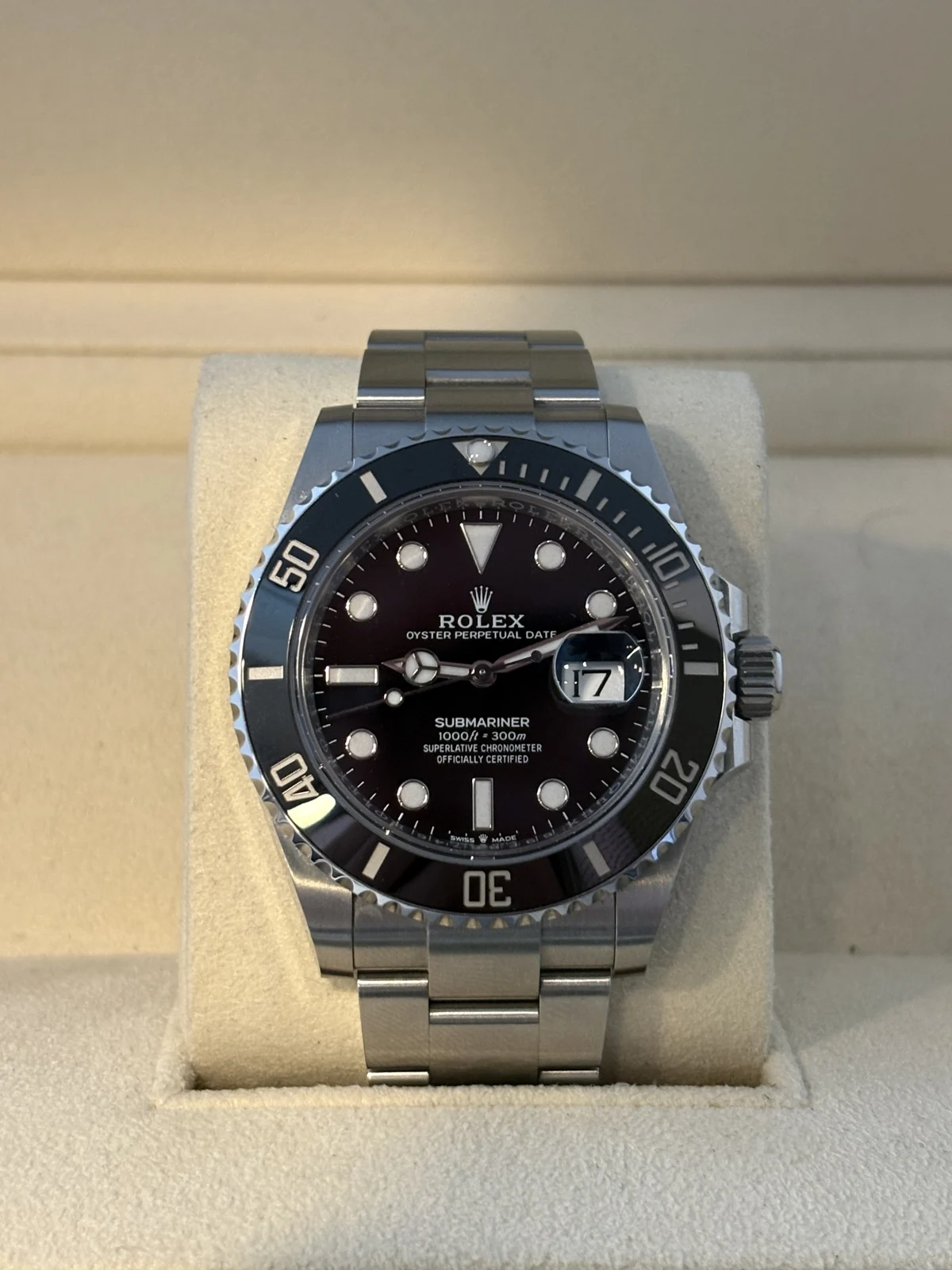 rolex submariner date 41mm steel black bezel 2025