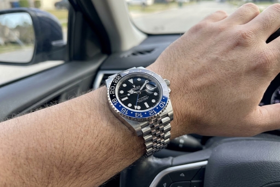 toronto watch exchange rolex batman 126710blnr batgirl wrist shot